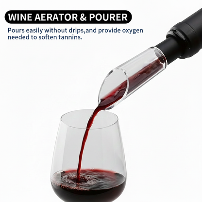 Wine Aerator Black Text Badge
